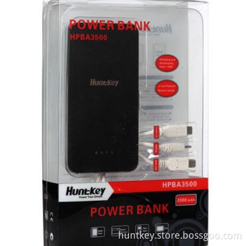 Power Bank, Ultra-slim Design with 9.5mm Thickness, 3,500mAh Capacity
